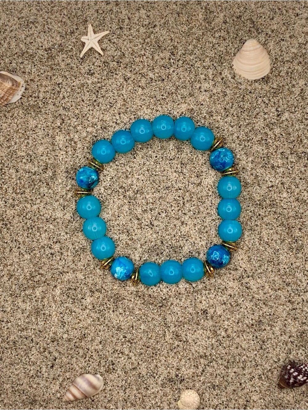 Ocean Tide Beaded Stretch Bracelet - Women Jewelry